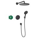Hansgrohe Croma 280 shower system 1jet with Ecostat S matte black