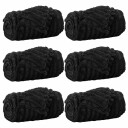vidaXL Kastepledd 6 pcs Svart 200 x 150 cm Fleece