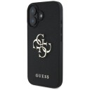 Guess Mobildeksel iPhone 16 Grained 4G Logo Svart