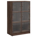  Highboard med dører brun eik 68x37x109 cm konstruert tre