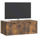  Vegghengt TV skap Røkt Eik 78,5 x 41 x 30 cm Konstruert tre