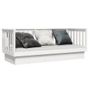 vidaXL Dagseng hvit 75x190 cm heltre furu