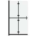 Sammenleggbar dusjvegg med frostet ESG-glass 100x190 cm