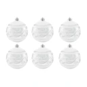 Europalms Julekule 7cm clear diverse designs 6x