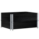 Hageplantekasse svart 80x60 cm heltre furu