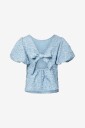 pieces   Bluse pcGretchen SS Top Wvn   Blå