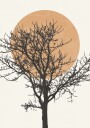 Tree Silhouette and Sun Plakat Plakat / 21x30cm