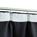 vidaXL Lystette gardiner med kroker 2 stk svart 140x245 cm