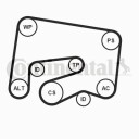 Kileremsett CONTITECH 6PK2000K1