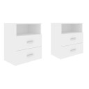 vidaXL Nattbord 2 stk hvit 50x32x60 cm
