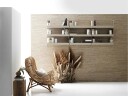 String String Hylle med Høy Kant Metall 20x58 cm Beige