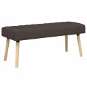 vidaXL Kanal-Quiltet Benk Mørk brun 110 x 40 x 46 cm Stoff