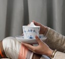 Royal Copenhagen Musselmalt Riflet kaffekopp med skål 25 cl
