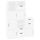  Sideskap 5 stk ODDA hvit 40x24x79 cm heltre furu