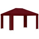  Paviljong 4 × 3 m Burgunder Polyester og stål 190