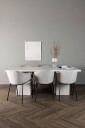 Venture Home   Spisegruppe Olga med 6 stk stoler Evelina   Hvit