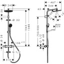 Hansgrohe Activera S Showerpipe 240 dusjset, vannbesparende, matt sort