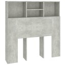 vidaXL Sengegavlskap betonggrå 100x19x103,5 cm