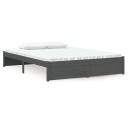 vidaXL Sengeramme grå heltre 135x190 cm 4FT6 Double