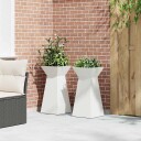  Planteholder Hvit Plast 35 x 35 x 73 cm Dekorative innlegg
