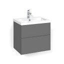 Macro Design Crown Plain/push-open Servantskap 2 Skuff - med Light Servant Antrasitt / 60cm 45