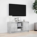  TV-benk med LED betonggrå 100x34x50 cm konstruert tre