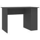 vidaXL Skrivebord grå 110x60x73 cm sponplate
