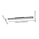 Eglo Salobrena-Z svart panel 120x10 TW Zigbee Bluetooth