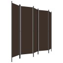  Romdeler med 5 paneler brun 250x180 cm 320724