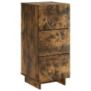 vidaXL Skjenk Røkt Eik 33,5 x 34,5 x 75 cm Konstruert tre