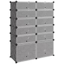 vidaXL Skostativ svart 94x37x125 cm PP