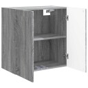 vidaXL Vegghengt skap Grå Sonoma 59 x 31 x 60 cm Konstruert tre