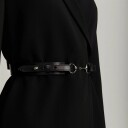 Andiata Gadia Belt - Black - Silver Details Sort L