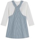Tommy Hilfiger Sett   Genser/Spancer   Light Blue Jernbanestripe   Tommy Hilfiger   68   Kjole Hvit Lyseblå   62