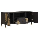 TV skap med skuff Svart 105 x 33 x 46 cm Massiv mango tre