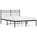 vidaXL Sengeramme i metall med hodegavl svart 140x190 cm 8721012210004