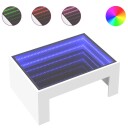  Salongbord med Infinity LED hvit 70x50x30 cm 847609