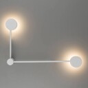 Euluna Vegglampe Orbit II 20/40, hvit, 2 lyskilder