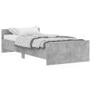 vidaXL Sengeramme betonggrå 100x200 cm konstruert tre 8721012154216