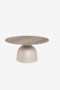 AC Design Furniture   Ferrol rundt salongbord plate i polert marmor søylefot Ø80x42 cm   Grå