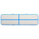 vidaXL Oppblåsbar gymnastikkmatte med pumpe 700x100x20 cm PVC blå