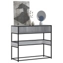  Konsollbord grå sonoma 90x35x80 cm konstruert tre 8721102842313
