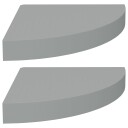 vidaXL Flytende vegghyller 2 stk gr? 25x25x3,8 cm MDF