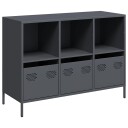 Skjenk antrasitt 101,5x39x73,5 cm kaldvalset stål 8721102931239