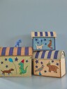 Rice Large Set of 3 Toy Baskets Blue Party