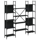  Bokhylle svart 155,5x24x166,5 cm konstruert tre 8721012339095