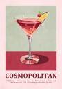 Cosmopolitan Cocktail Recipe Plakat Plakat / 21x30cm