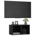 vidaXL TV-benk høyglans grå 72x35x36,5 cm sponplate