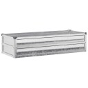 vidaXL Hevet Hagebed Sølv 100 x 40 x 24 cm galvanisert