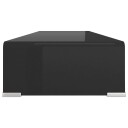 vidaXL TV-benk glass svart 90x30x13 cm